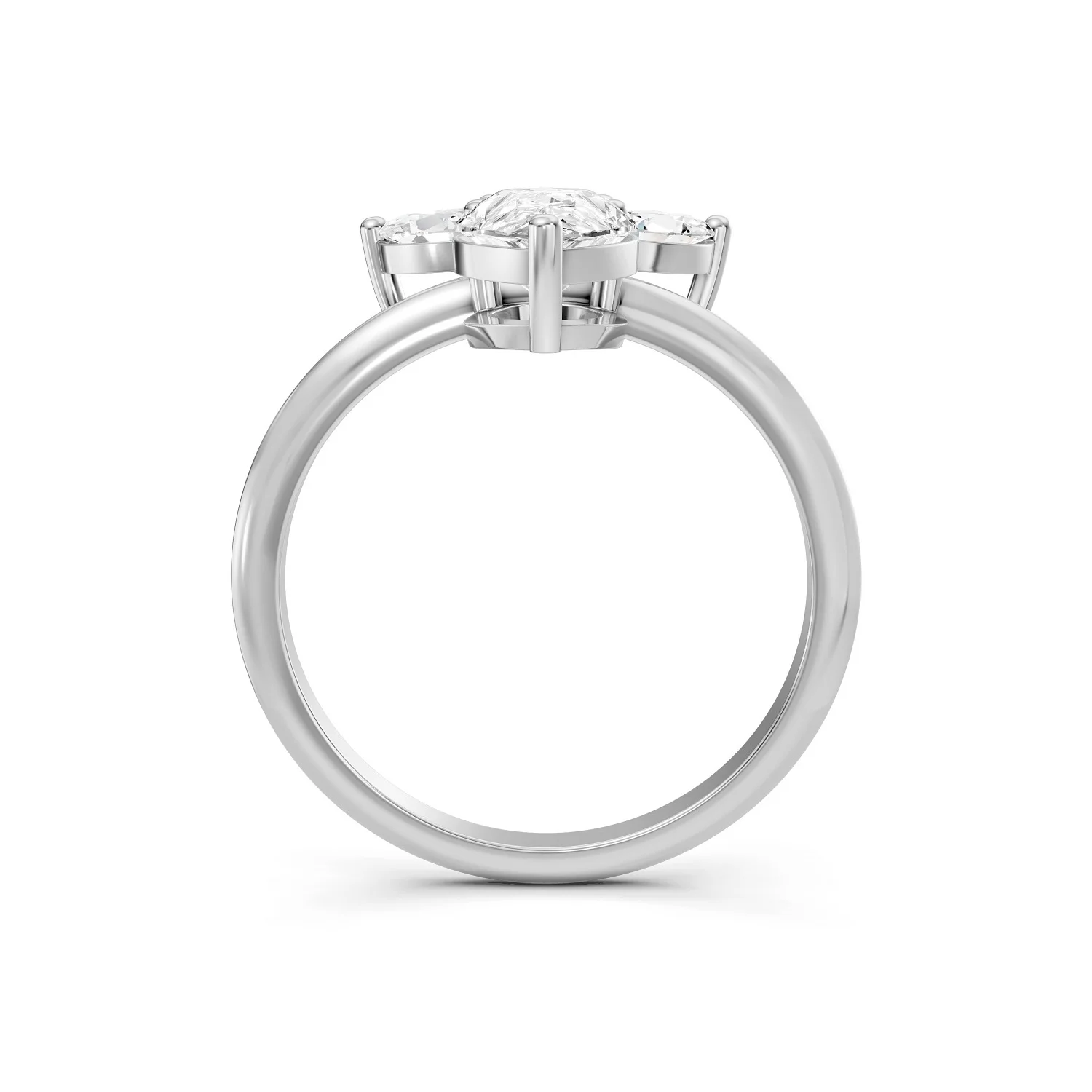 Luxe Gold Pear and Marquise Shape Lab Grown Diamond Flower Design Ring