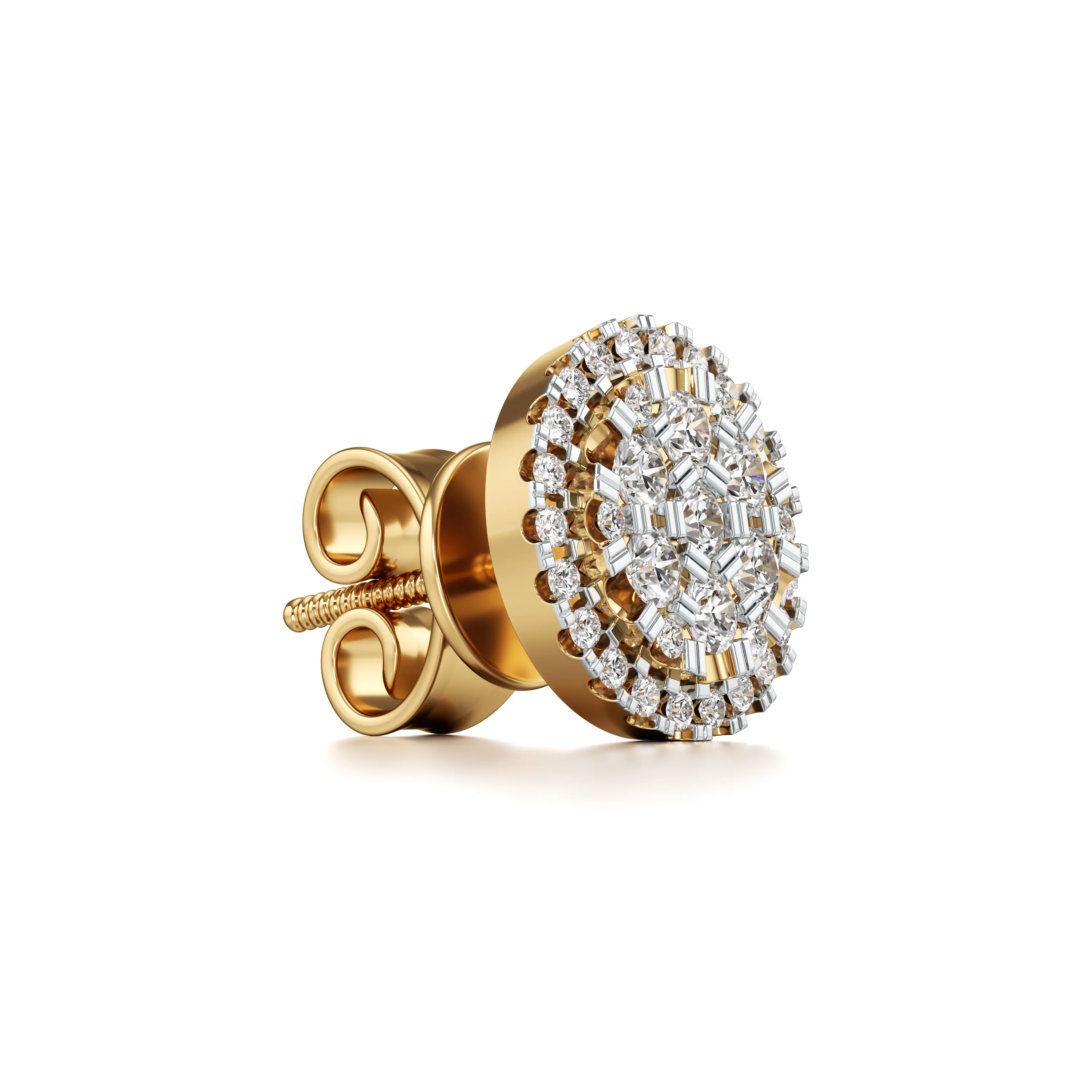 Captivating Discoid Diamond stud Earrings