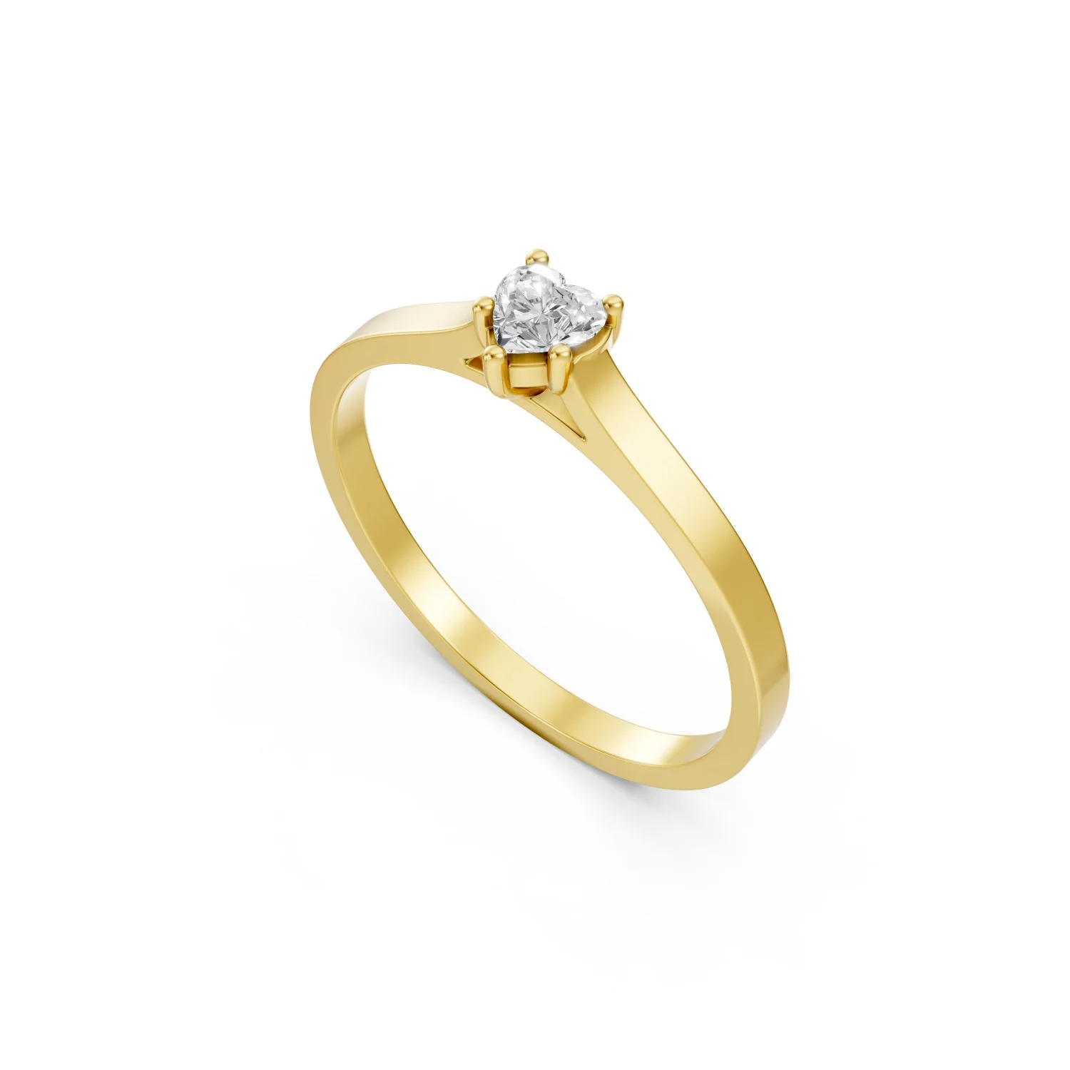 Heart Cut Solitaire Diamond Ring For Her