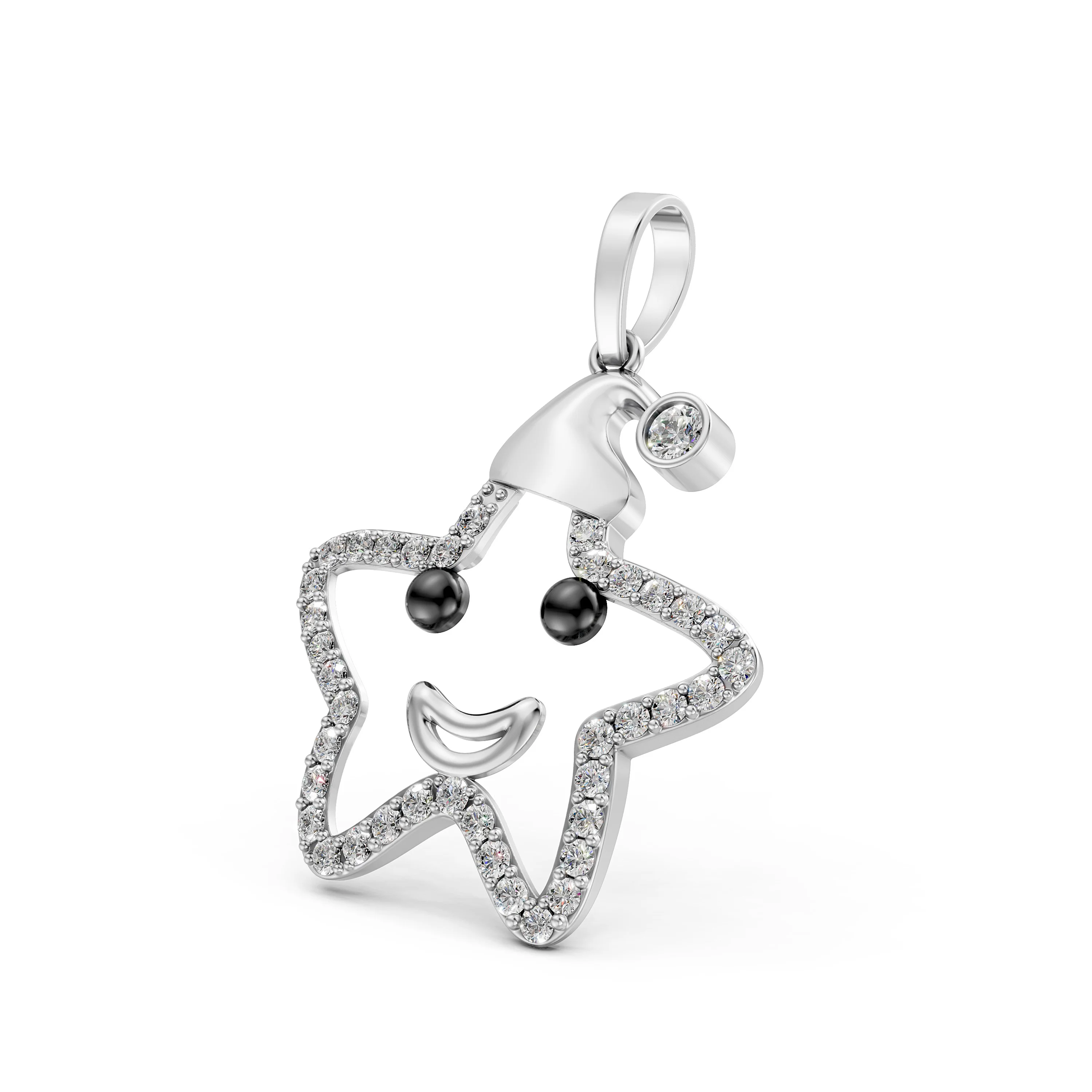 Solid Gold Star Pendant with 1.00 CT.T.W Diamonds – Fun & Sparkling Jewelry for Every Occasion