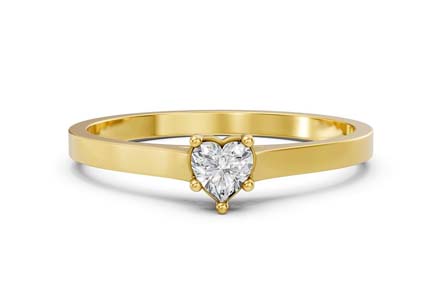 Heart Cut Solitaire Diamond Ring For Her