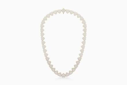 Heart Shape Halo Link necklace chain 