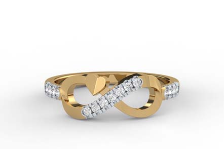 Infinity Heart 0.11 CT.T.W Diamond Ring Symbol of love