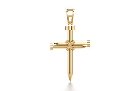 Modern Christian Cross Nail Pendant