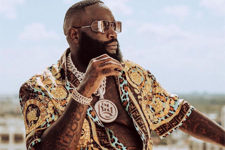 Rick Ross's Yellow Diamonds Face Chain